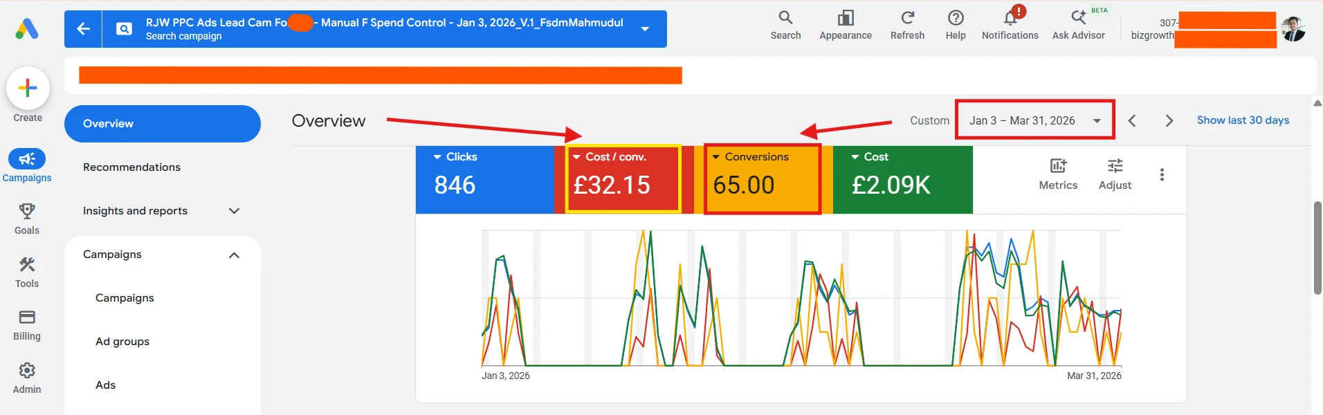Search Campaign Restructure — Real project evidence (evidence 1 of 1)