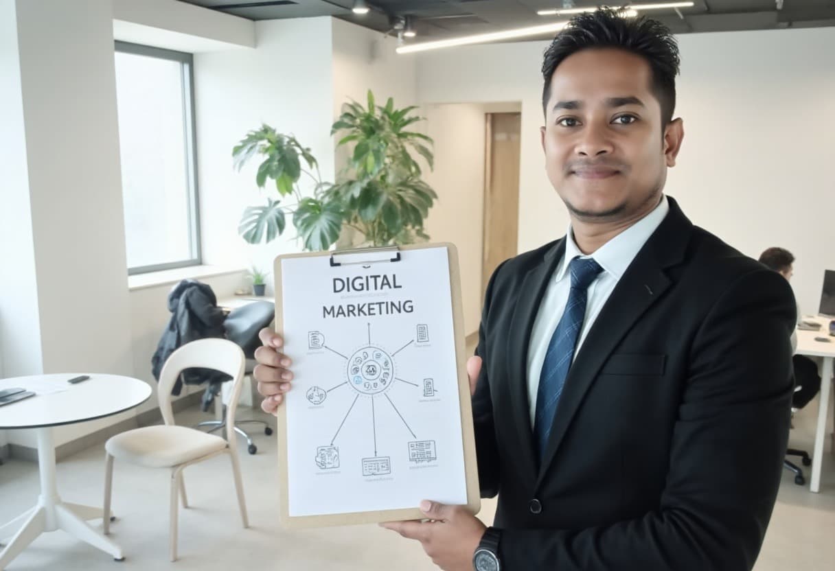 Mahmudul Hossain working on Google Ads and analytics