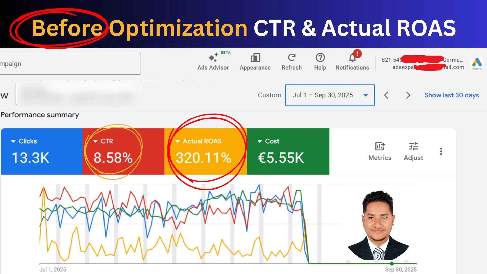 Google Search Ads Revenue Growth — Before optimisation (evidence 3 of 7)